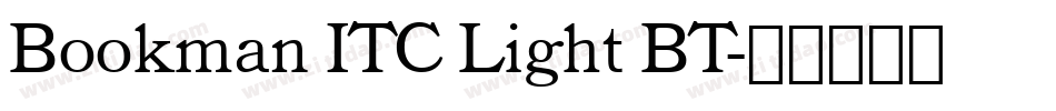 Bookman ITC Light BT字体转换